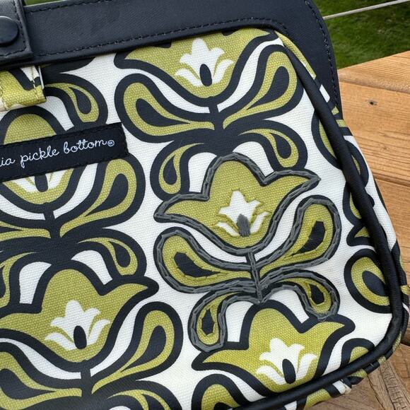 🧡SALE: Petunia Pickle Bottom Dancing In Dublin Green Floral Designer Diaper Bag - Picture 11 of 11